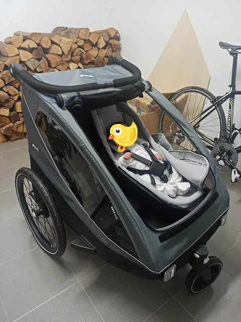 2-Seater Child Bike Trailer & Stroller