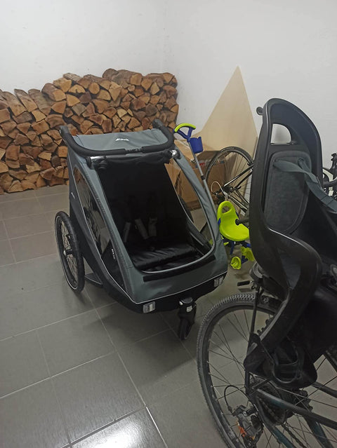 2-Seater Child Bike Trailer & Stroller